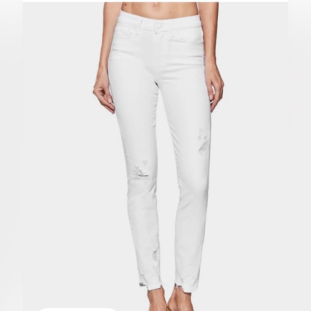 PAIGE NWT Hoxton High-Rise Skinny Jeans in white size 26
